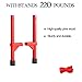 Circus Stilts,Supports up to 220 pounds,Pine Wood,Suitable for Role-Playing Activities in Circuses or at Parties. 12 inches/red