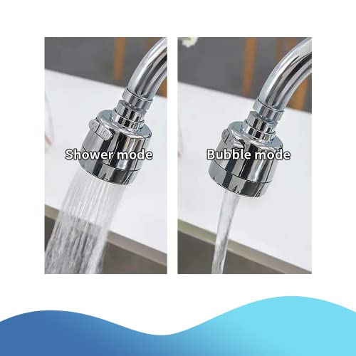 Kitchen Faucet Aerator Sprayer Attachment 360 Degree Rotating Accessories Tap Head Rotatable Faucet Sprayer Head 2 Mode Adjustable Kitchen Sink Tap Suitable For Kitchen And Bathroom #TOP1