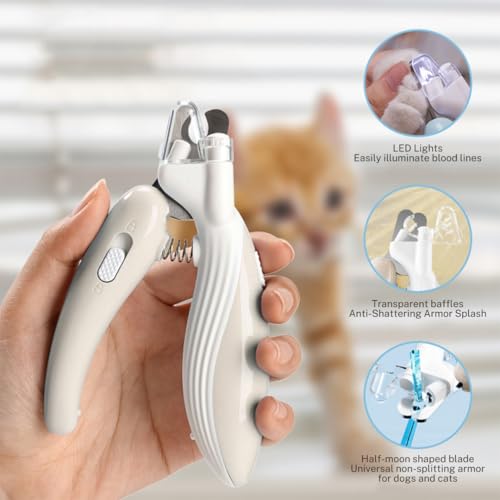Image of Cat Nail Clippers, Whale Shape Precision Trimming Tool, Ergonomic Non-Slip Handle, Safety Guard, Compact & Easy to Clean (Coffee)