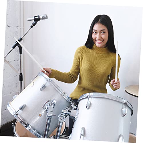 Baquetas luminiscentes de nylon para percusión 4 piezas blancas miniatura 5
