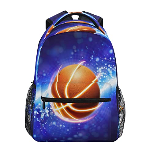 Sports Basketball Galaxy Kid's Toddler Backpack Blue Powerful Lightnings Schoolbag For Boys Girls Backpacks Casual Daypack Back Pack Zipper Kindergarten Children Bag Preschool Nursery Bags #TOP14