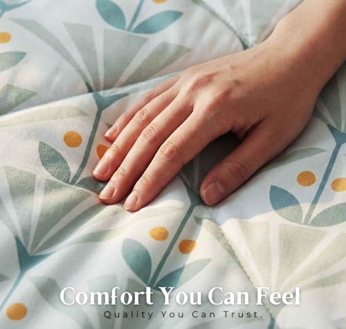 Image of VAS COLLECTIONS Cloud Cotton Reversible AC Comforter for Double Bed | Super Soft 220 GSM Quilt /Duvet /Dohar | Lightweight All-Season Comforter | 88 x 90 Inches (1 Piece) (Sea Green, Orange)