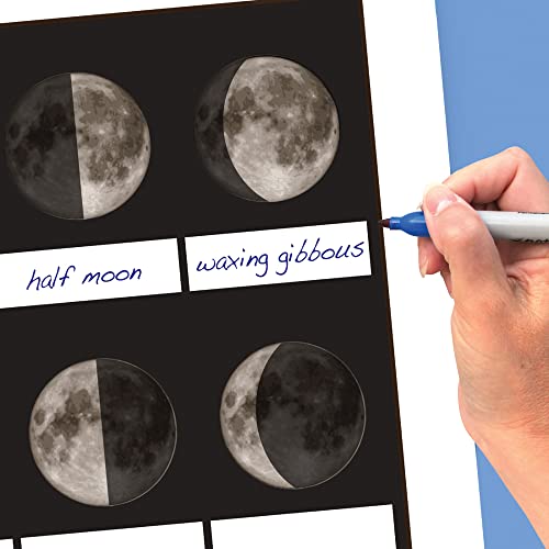Image of NewPath Learning Sun-Earth-Moon Laminated, Double-Sided inchWrite-On /Wipe-Off inch Flip Chart - Set of 10, 12 inch x 18 inch Charts (34-6830)