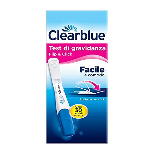 Clearblue Flip & Click Test Di Gravidanza Rilevazione Rapida Tascabile, 1 Pezzo