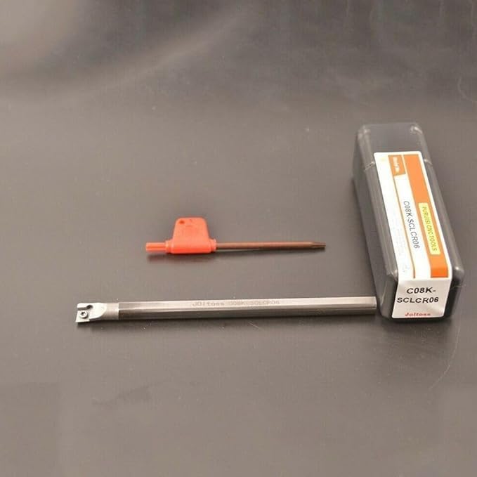 mancheechan Lathe Inner Turning Tool Boring Bar Part Fit for CCMT0602/C08K-SCLCR06/Solid Carbide