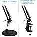 TORCHSTAR Metal Desk Lamp with Clamp, Swing Arm, Architect Adjustable Gooseneck Table Lamp, Clip Desk Lights for Home Office, Work, Study, Reading, E26 Base, Multi-Joint, Black