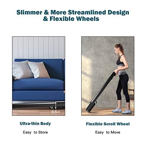 Goplus Under Desk Treadmill easy storage