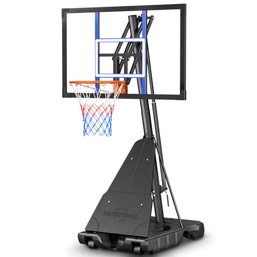 Asbest Adjustable Basketball Hoop Outdoor 10FT with 44/48 Inch Backboard,