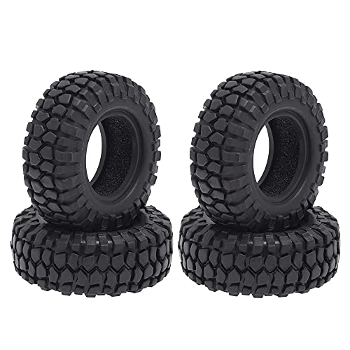 Lyzeous 4PCS 48mm 1.0 Tires Tyre for 1/24 RC Crawler Car Axial SCX24 90081 AXI00002 Upgrade Parts
