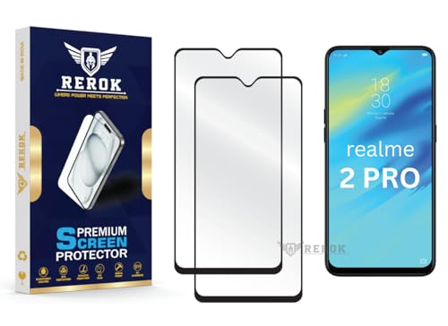 Image of Gorilla Tempered Glass Screen Protector Compatible with Realme 2 Pro [Pack of 2] | Edge-to-Edge, Bubble-Free, Case Friendly, Easy Installation Kit