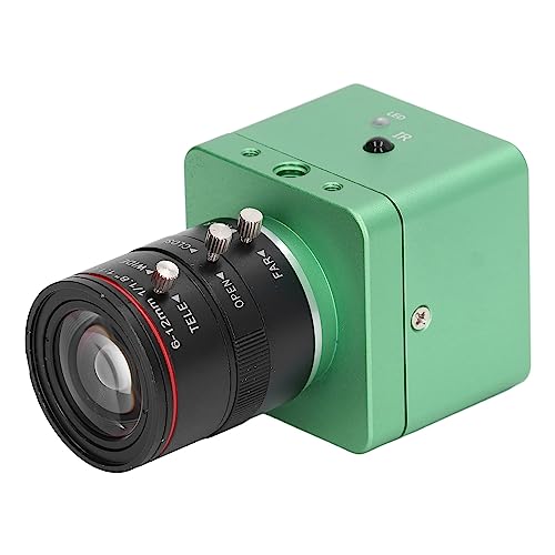 USB-Webcam mit C/CS-Mount, 6–12 mm manuelles Objektiv, 4K@30fps, UVC-Kamera für Monitore, Laptops, Desktops, USB-Industriekamera, 41 MP Kamera mit variablem Fokus (EU-Stecker)