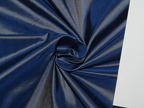 Taffetas 100 % pure soie bleu givré au mètre, grand tissu de couture largeur 137 cm