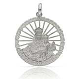 Minoplata Medalla Virgen del Carmen calada de Plata de ley 925 25mm