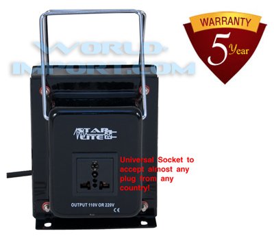 Miniatura 6 de Starlite Transformador transformador de voltaje elevador y descendente de 1500 vatios WTG-1500, protección de fusibles - Transformador bidireccional