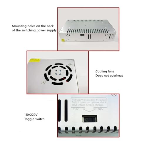 Alimentation à découpage 12V 500W SMPS pour ruban LED et CCTV 220V