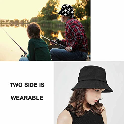 Pehede Western Cactus Reversible Womens Bucket Hat Cute Sun Hats Unisex Beach Travel Packable Cap For Men #TOP3