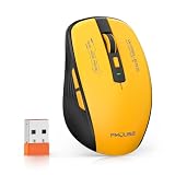 FMOUSE Silent Wireless Mouse, Dual Mode Bluetooth 2.4G, AA Battery Powered