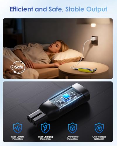 5V Type-C scheerapparaatadapter/oplader/converter voor OneBlade QP1924/QP2724/QP2834/QP4530/MG-serie, USB-C voedingsadapter voor elektrische scheerapparaten (1 stuk, kabel niet inbegrepen) - Afbeelding 6