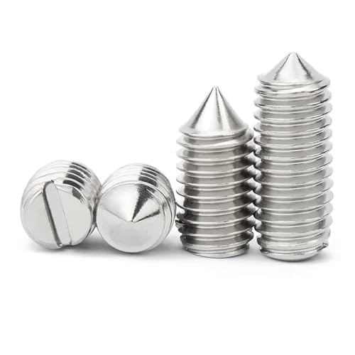 5/10x M1.4 M1.6 M2 M2.5 M3 M4 M5 M6 M8 M10 GB71 DIN553 304ステンレス鋼スロット付きコーンエンドヘッドレスフラットヘッドボルトセットスクリュー(4.5mm,10pcs M1.6)