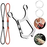 Titanium slingshot set multifunctional creative gadget portable bottle opener keychain suitable for outdoor travel mountaineering hiking camping picnic gadgets