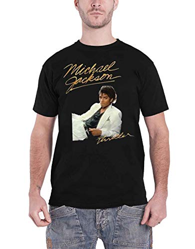 Michael Jackson T Shirt Thriller White Suit Logo Official Mens