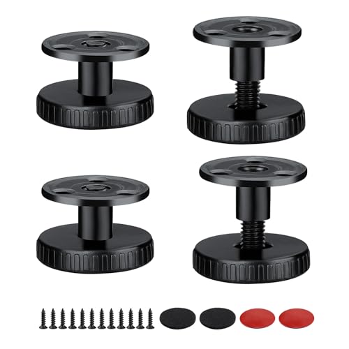 0XBIT Patas Regulables para Muebles, 4 Piezas Acero Carbono Patas Mueble, 27–40 mm Patas Niveladores, Niveladores de Muebles, Perforado o Autoadhesivo, Adecuado para Mesas, Armarios y Sofás