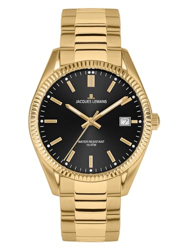Orologio Jacques Lemans 50-3B Uomo – Cassa 40 Mm In Acciaio, Quadrante Grigio, Vetro Minerale, Datario, Impermeabile 10 ATM