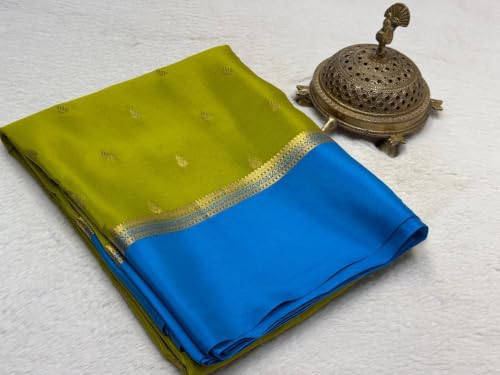 Image of AYYAPPASILK Traditional Women's Semi Mysore Silk Women's Saree with Blouse