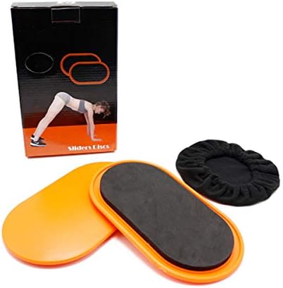MEW 2 Pack Exercise Sliders Discs, Dual Sided Oval Shape, Exercise Equipment for Home, Travel, Perfect for Abdominal and Core Workouts Fitness, Use on All Surfaces