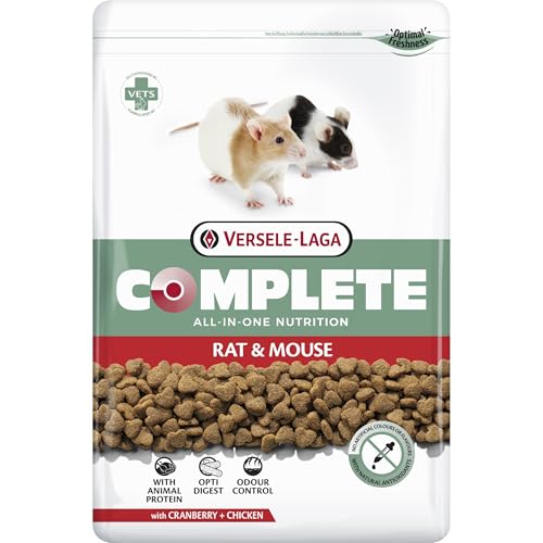 VERSELE-LAGA - Complete Rat & Mouse - Extrudés Tout-en-Un Riches en Protéines pour Rats et Souris - 2kg
