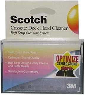 Scotch Cassette Deck Head Cleaner Buff Strip Cleaning System 3M