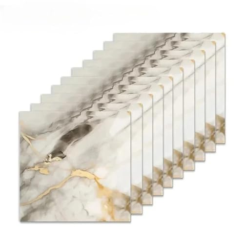 JMORCO Vinylboden Selbstklebend 10-40PCS Imitation Marmor 3D Keramik Fliesen Wand Renovierung Dekoration Aufkleber Wasserdicht Self-Adhesive(Color3,10PCS)