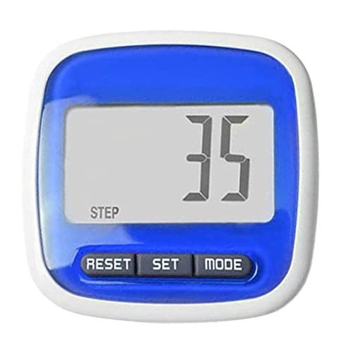 AwnsIMfreien Pocket Step Counter, 1PC Pocket Pedometer with Belt Clip Step Counter, Pedometer Walking Distance Calorie with Large LCD Display and Belt Clip (Blue)