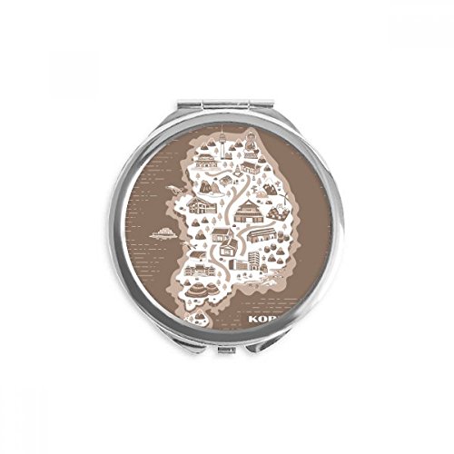 Miroir rond maquillage de poche et de main format compact multicolore