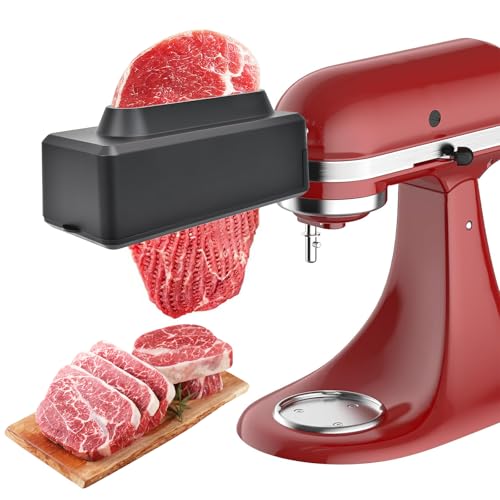 Meat Tenderizer Attachment for KitchenAid, Meat Tenderizer Tool for Kitchenaid Mixer and Cuisinart Stand Mixers, Stainless Steel Meat Tenderizer Machine Sturdy and Easy to Clean