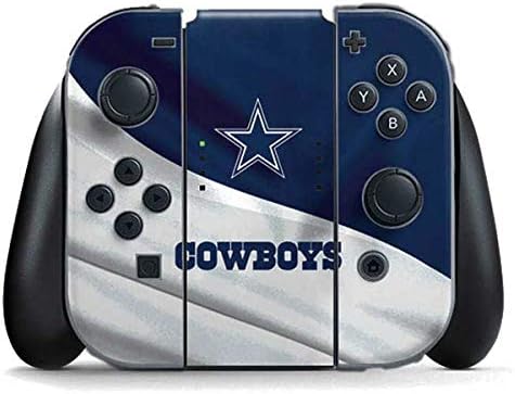 Skinit Decal Gaming Skin Compatible with Nintendo Switch (2017-2021) Joy-Con Controller - Officially Licensed NFL Dallas Cowboys Team Jersey Design