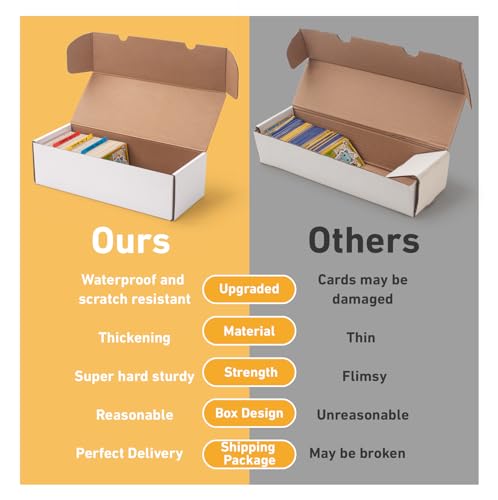 Sunezlgo 6 Pack Trading Card Storage Box,Cardboard Sports Game Card Storage Collector Boxes With 10 Pcs Dividers,Card Organizer For Baseball Football Basketball Cards,Hold 3,600 Standard Trading Cards thumb #6