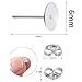 190 PCS Hypoallergenic 925 Sterling Silver Plated Earrings Posts Flat Pad Blank Earrings Pin Studs with 925 Sterling Silver Earring Backs for DIY Jewelry Making Findings(5mm 6mm 8mm)