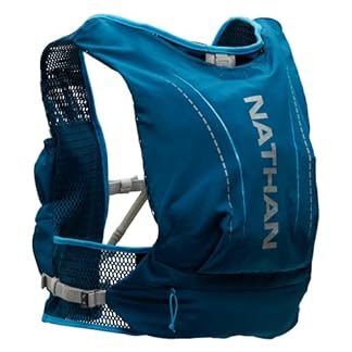 Nathan vaporair lite 4 liter vest hydration pack with 2l bladder front water bottle pockets soft breathable material for comfort