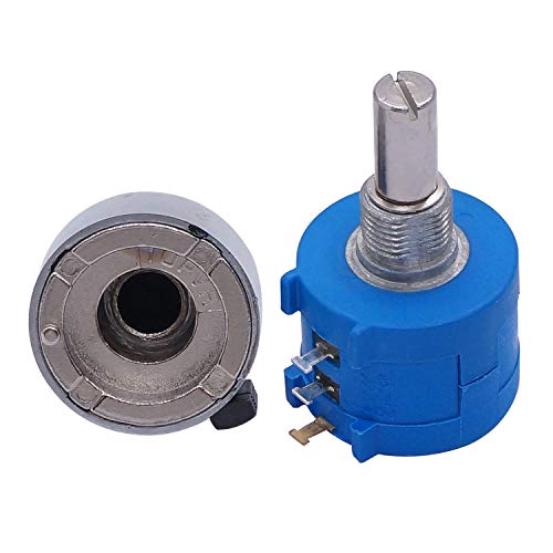 Image of Taiss 3590S-2-502L Rotary Potentiometer 5K ohm Potentiometer 10-Turn Multi Turn Wire Wound Precision,10 Ring Adjustable Resistor Counting Dial Rotary Knob