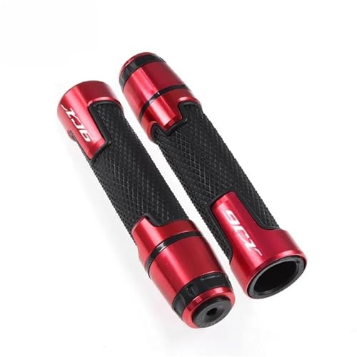 Poignées Moto Yamaha XJ6 en Alu CNC : Embouts de Guidon Rouges Haut de Gamme