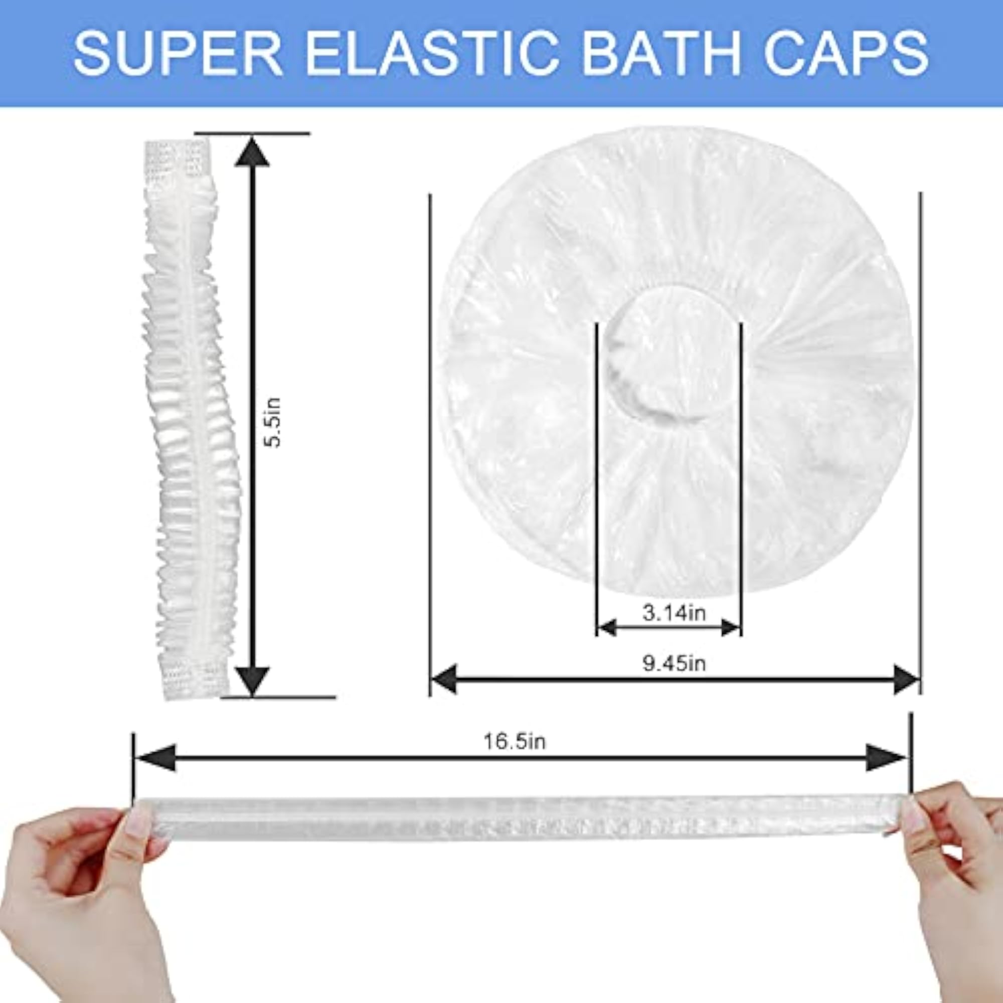 Disposable Thick Clear Waterproof Shower Caps