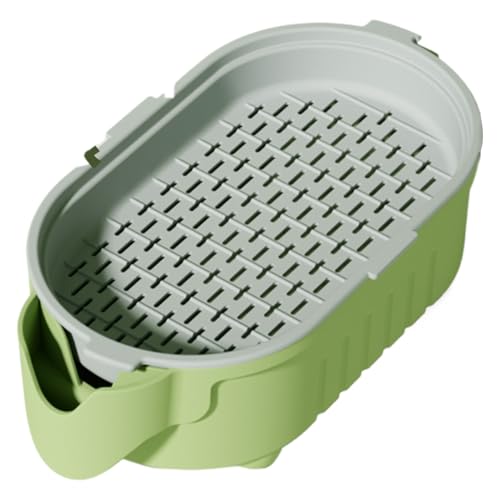 Qkbuza Confezione da 2 vasi idroponici per erba gatta idroponica in polipropilene, per animali domestici, kit di coltivazione senza suolo, per erba gatta e giardinaggio indoor, 16,4 x 8,8 x 5,1 cm