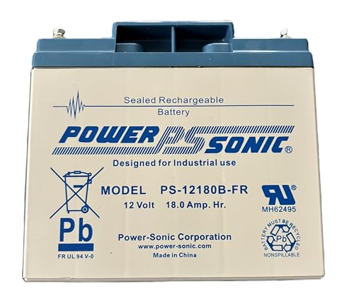 Batterie 12V 18Ah Powersonic PS-12180B-FR pour alarme et panne secteur