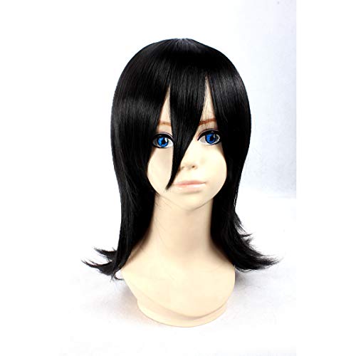 Perruque droite mi-longue HOOLAZA Kuchiki Rukia Sonohara Anri Komui Lee Kira Sakuya Gozumaru Projet TouHou Inaba Tewi Syameimaru Aya Houjuu Nue pour la fête d'Halloween Perruque Cosplay Cover