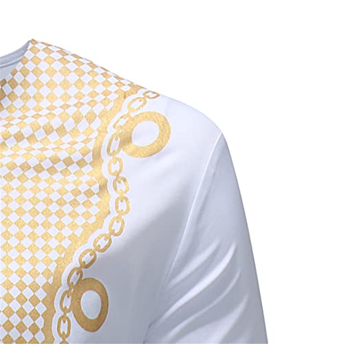 Chemise hipster africain à manches longues d'exception blanc XL - 7