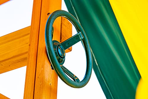 Eastern Jungle Gym Swing Set Accessory Bundle for Kids with Toy Telescope, Telephone, Plastic Wheel and Safety Hand Holds - Image 13