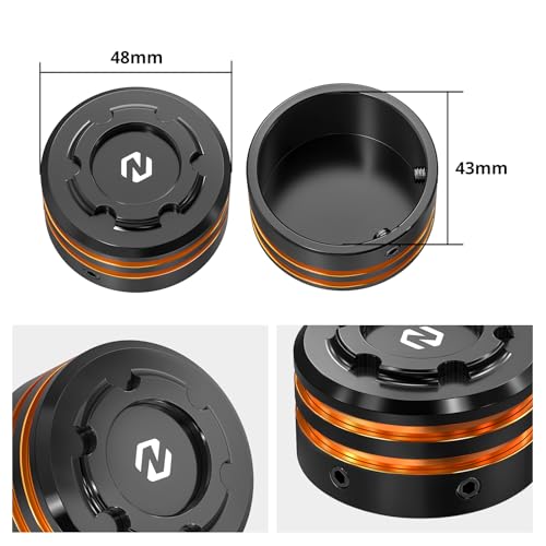 NICECNC Hinterachsmutterabdeckungen Compatible with Harley Sportster S RH1250S 2021–2024, Pan America 1250 RA1250 2021–2023, Ersatz für 14611882, Siehe Zubehör, Orange