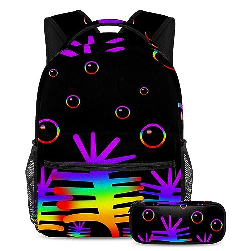 Sac à dos corail avec trousse pour organiser les fournitures scolaires lourdes