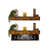 Tactical Traps Liberty 35s Gun Shelf with Trap Door | Handgun Storage with RFID Lock | Secure & Safe Hidden Gun Compartment | 30” x 8” x 3 ¾” Country Pine